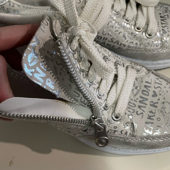 Rieker Women's White and Silver Sneakers - Picture 11 of 14
